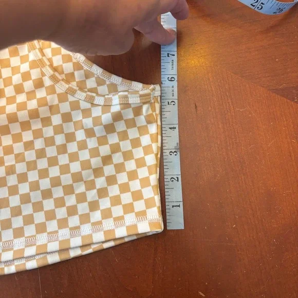 Aeropostale Checkered Crop Top Sleeveless Tank Top Racerback - Size S‎ - Picture 7 of 8